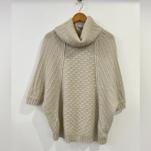 Joan Vass Wool Mohair Sweater Medium Cozy Cottagecore Cowl Neck Pullover - Picture 1 of 5